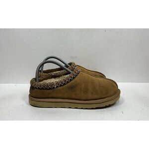 Ugg Tasman Chestnut Slippers Women's Size 8‎ Brown Suede Braided Collar Slip On